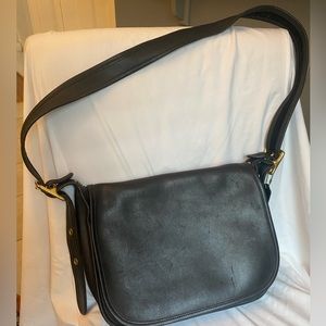 VTG Coach PATRICIA LEGACY Messenger/Satchel Bag in Soft Black Leather #9951